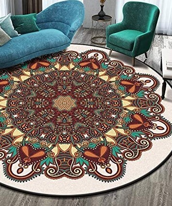 Flower round carpet