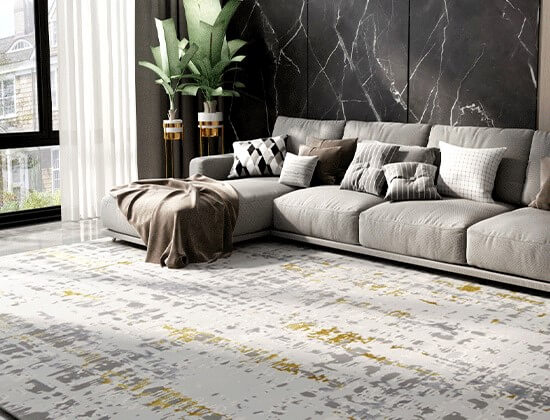 Living room carpet design